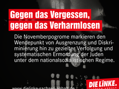 80. Jahrestag der Novemberpogrome Gegen das Vergessen, gegen das Verharmlosen