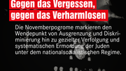 Gegen das Vergessen, gegen das Verharmlosen