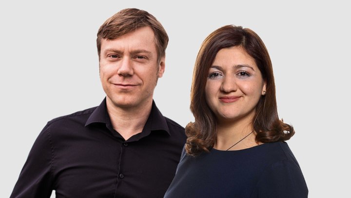 Özlem Alev Demirel (34) aus Nordrhein-Westfalen und Martin Schirdewan (43) aus Berlin